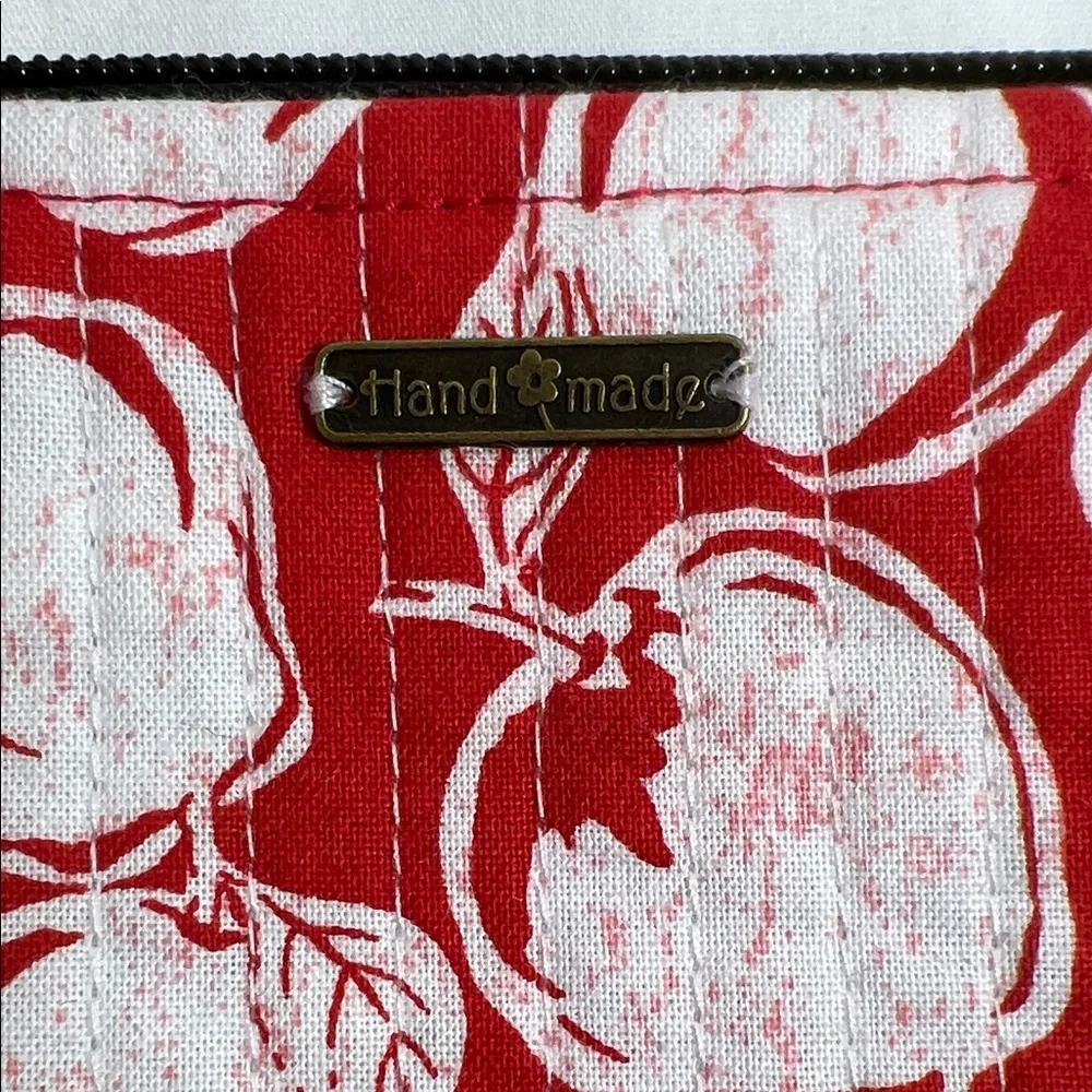 Handmade Red Apple Print Clutch - Picture 5 of 8
